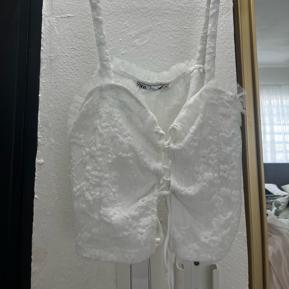 White Zara top